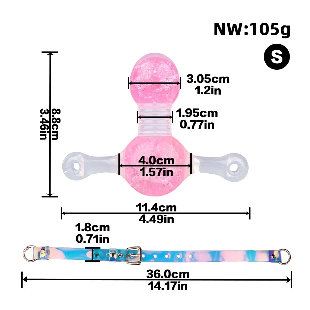 Realistic Silicone Dildo Gag for Sex Games, Open Mouth Sex Penis Gag Muzzles, Silicone Sex Toys Bondage Ball Gags for Games
