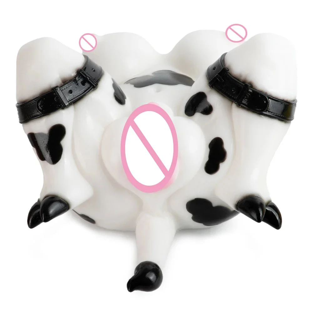 Milk Cow Style Pussy Male Masturbator Silicone Soft Penis Stroker Monster Buttock Half Body Masturbator Sex Toys for Men