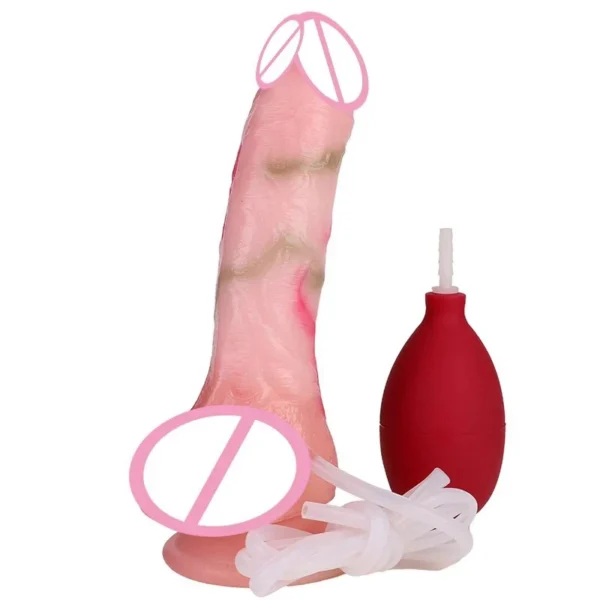 Fantasy Realistic Adult Toys for Women Monster Squirting Dildos Ejaculating Dildo With Injectors Enema Bulb