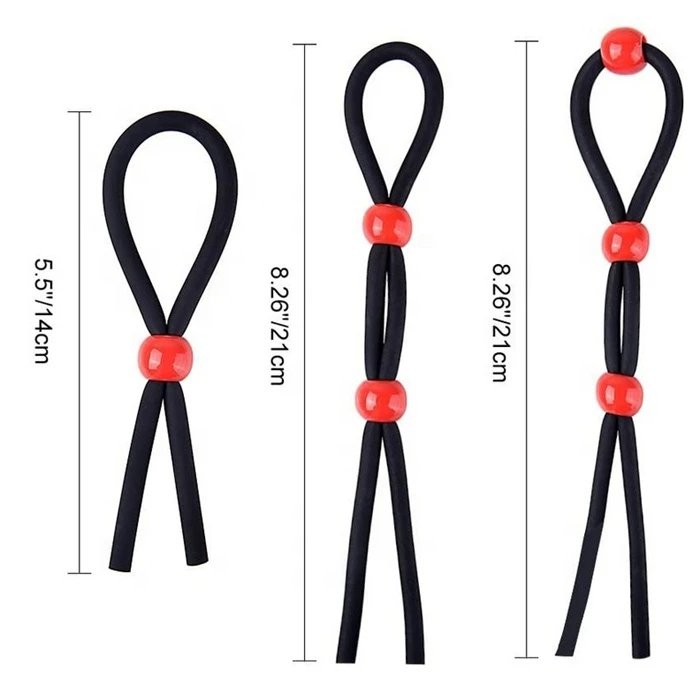 Adult Male Sex Toys Adjustable Silicone Lasso Cock Ring for Men Delay Ejaculation