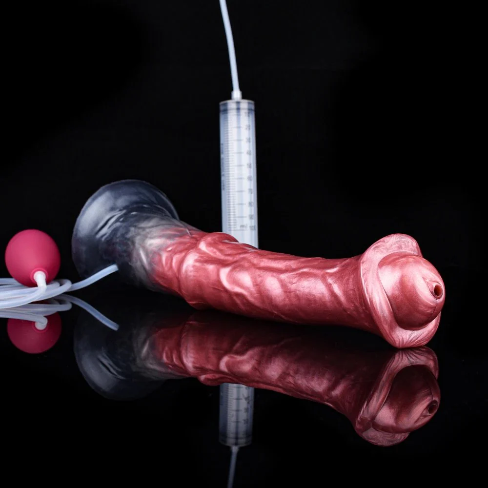 Fantasy Squirting Horse Mustang Pegasus Monster Adult Anal Sex Toys with Cum Tube Silicone Dildo Support