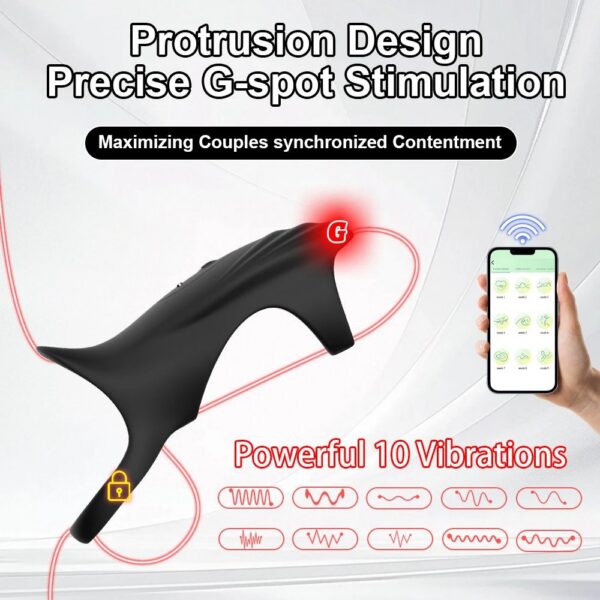 Prostate Massager Male Exercise Device G-spot Stimulation Remote Control APP 9-speed Vibration IPX7 Waterproof Magnetic Charging