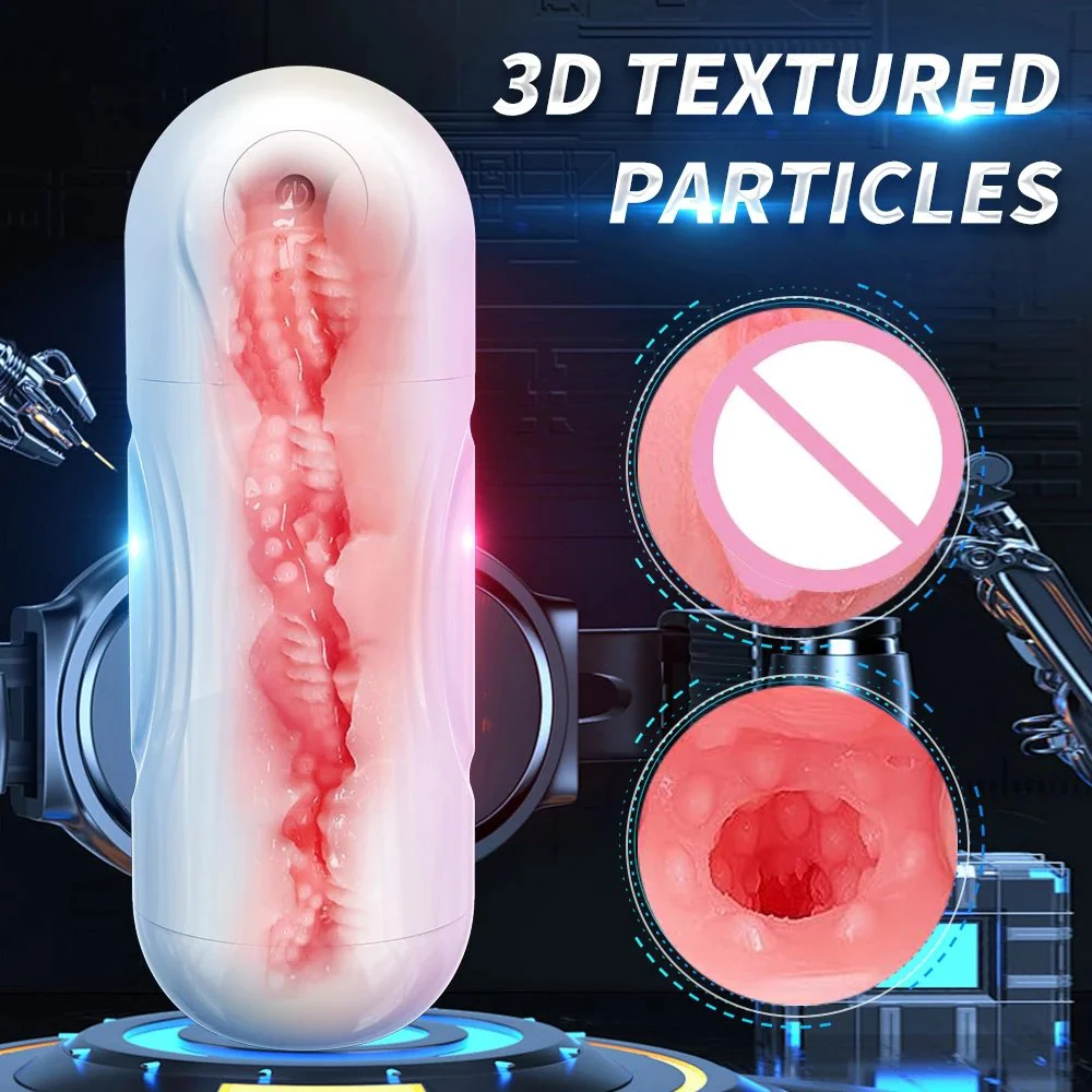 Men's Smart Aircraft Cup 20 Kinds of Vibration + Suction Mode LCD Display Masturbation Sex Toy