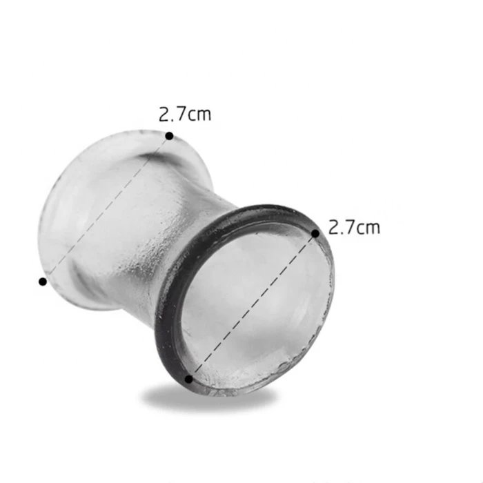 Men's Reusable Soft TPE Cock Ring Locking Silicone Vibrating Penis Ring with Delay Ejaculation Function
