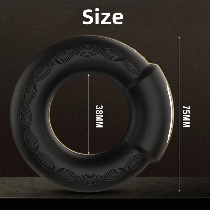 Powerful 10-Frequency Heating Vibrating Cock Ring for Men Adult Delay Time Sex Toys 100% Waterproof Eco-Friendly
