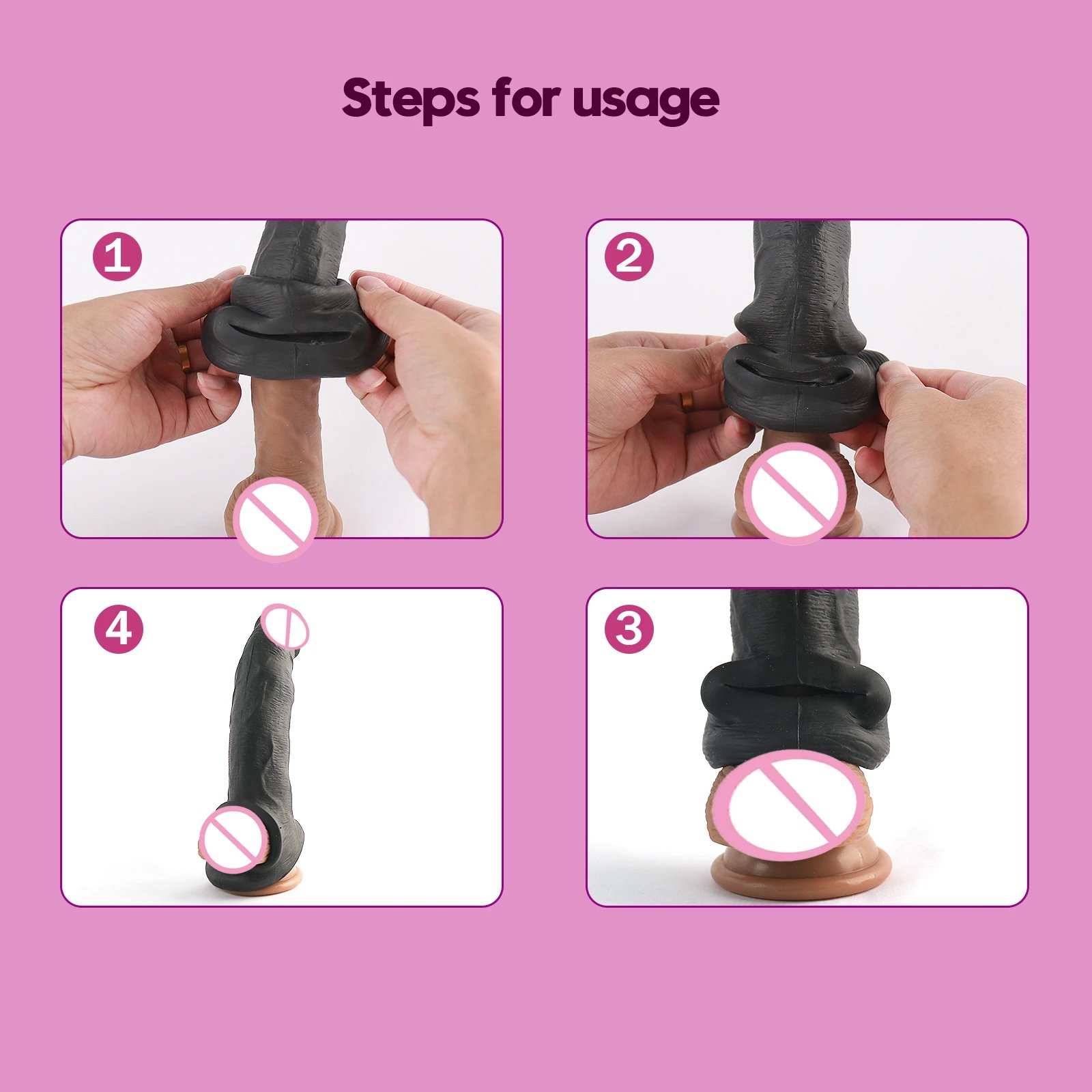Cock Ring Set Adult Toys High Quality TPE Material One-piece Molding