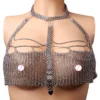 Women Sexy Punk Cupless Bra G-string Set Hollow Out Body Cage Bras Strappy Body Harness Lingerie