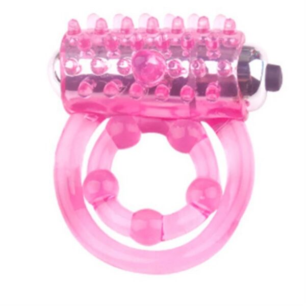 Rubber Penis Ring for Man Delay Ejaculation Double Vibrating Cock Rings Sex Toys Men