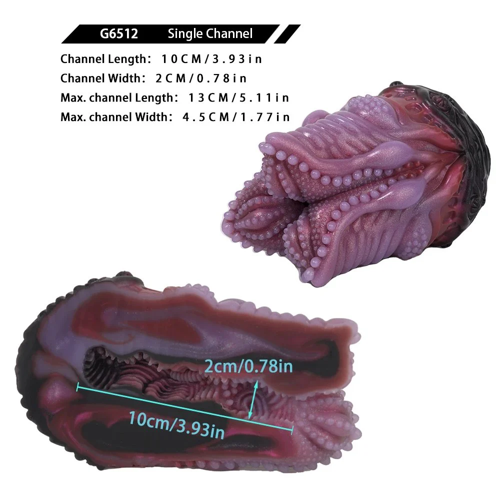 Purple Black Silicone Male Masturbator Fantasy Beast Egg Design Onahole Pocket Pussy Sex Toys Adult Men Stroker