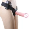 Sex Toys for Male Size Fetish Extension Realistic Vibrating Hollow Strap on Dildo for Men