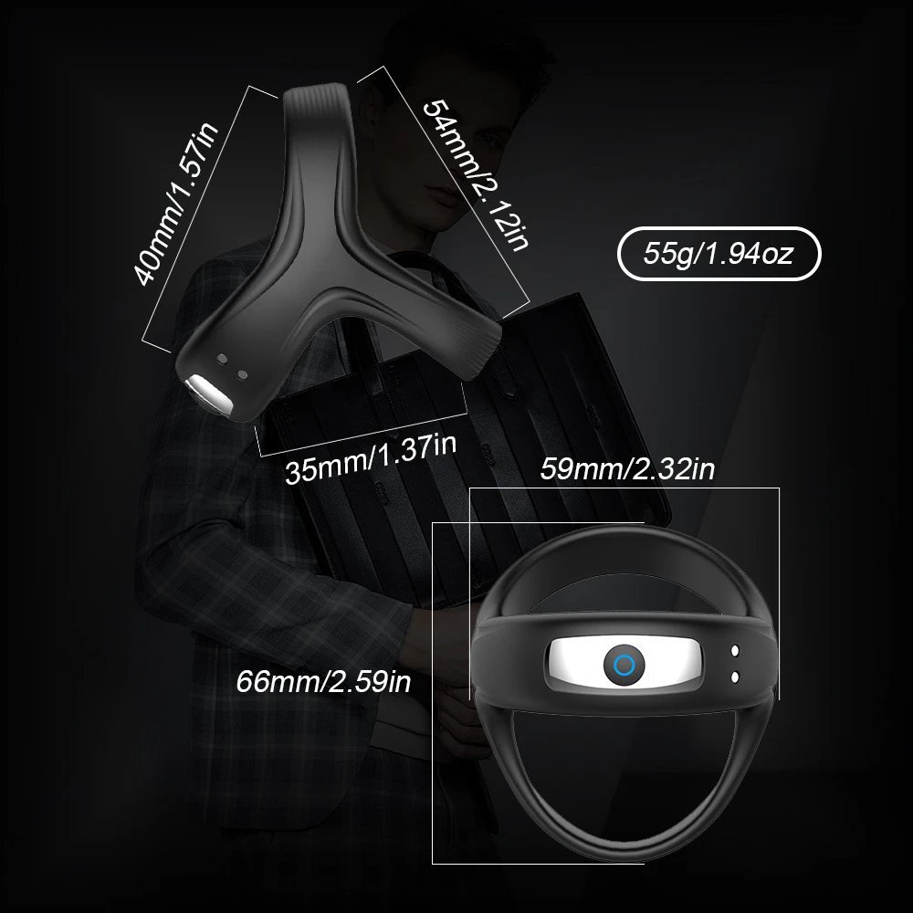 Waterproof 10 Frequency Soft Silicone Triple Cock Ring Vibrating Penis Ring for Men Sex Toys