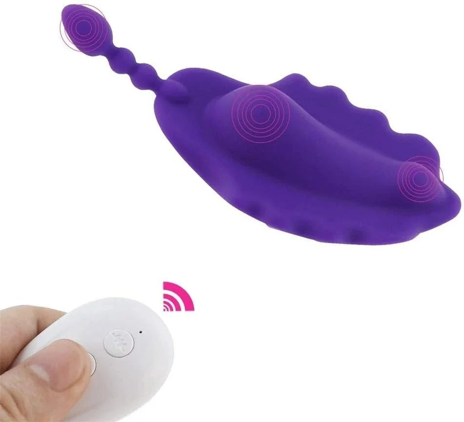 Women's Remote-controlled Underwear G-spot Vibrator Adult Sex Toy with 10 Vibration Modes Jumping Egg