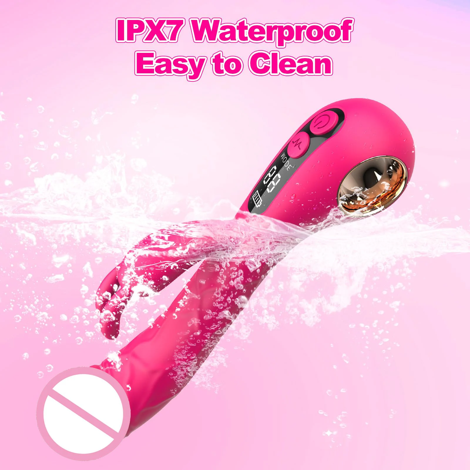 LED Display Realistic Dildo Vibrator Female Masturbation Vaginal Clitoral Stimulator G Spot Rabbit Vibrator for Women Sex Toys