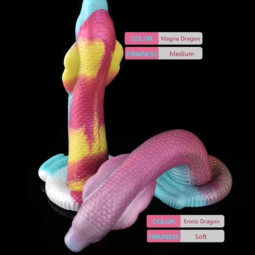 Huge Long Dildo Lifelike Cobra Shape Giant Fantasy Snake Penis Scales Big Dong Texture Soft Silicone Sex Toys for Women Men