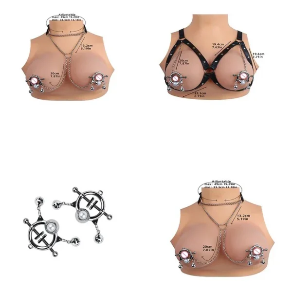 Sex Toys Nipple Clamps Breast Clamps Collar with Chain Adult Sex Toys Female Sex Games