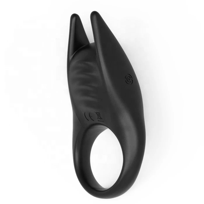 10 Frequency Silicone Male Cock Ring with Clit G-Spot Stimulator New Design Penis Ring