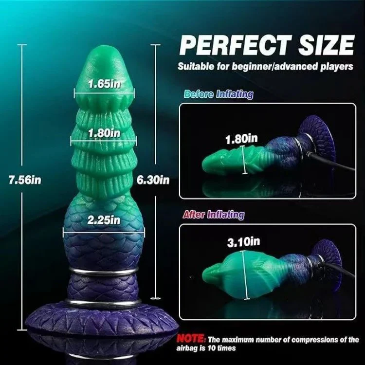 Liquid Silicone Inflatable Adjustable Huge Horse Dildos Butt Plug Anal Toys with Suction Cup for Couples