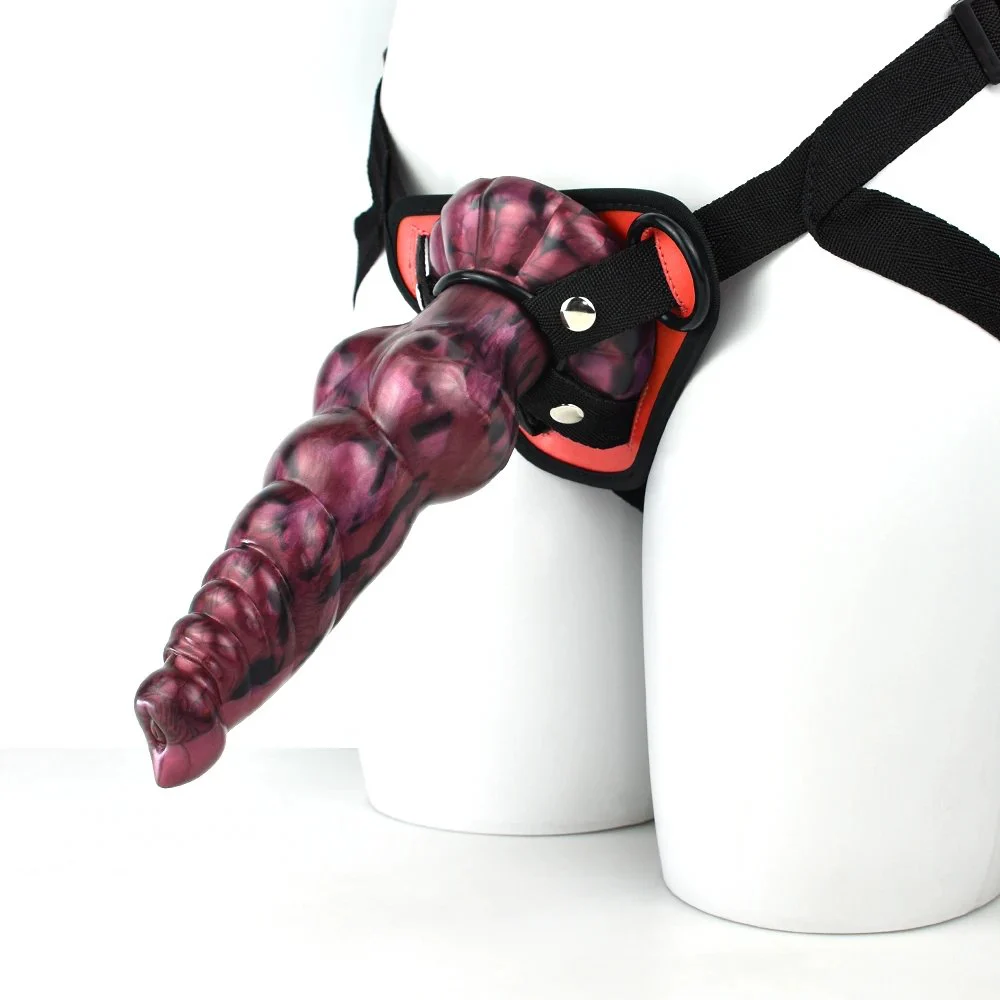 Large Artificial 9.05 Inch Lesbian Strap Dildo Penis Realistic Sex to Toy Chastity Belt for Female