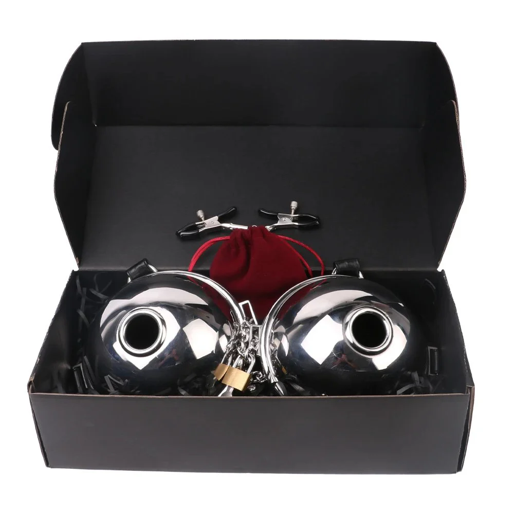 Stainless Steel Bra Breast Bondage Chastity Belt Strapon Underwear Fetish Chastity Cosplay Adult Games Sex Toys for Woman