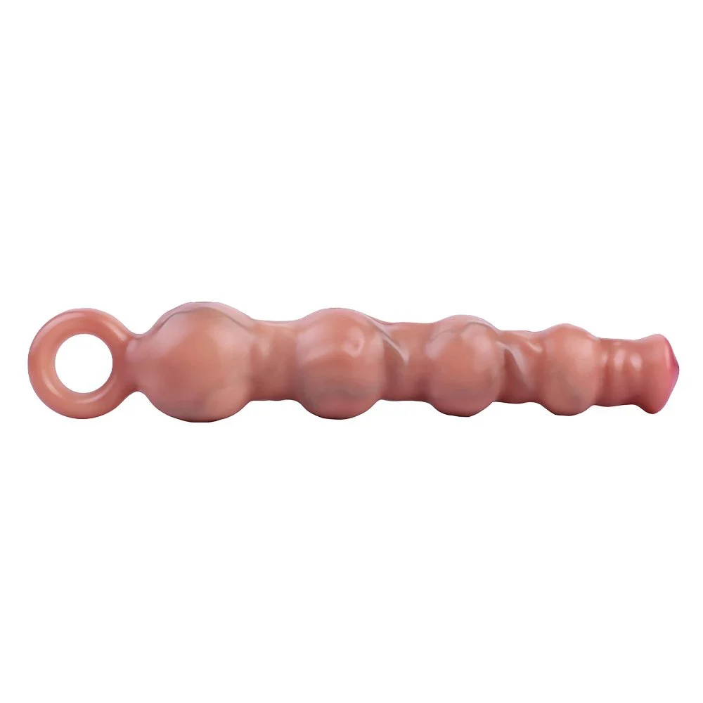 Vibrating Vaginal Stimulation Prostate Massager Anal Toys Silicone Anal Beads with Pull Ring Design Sex Toy for Men Women Couple