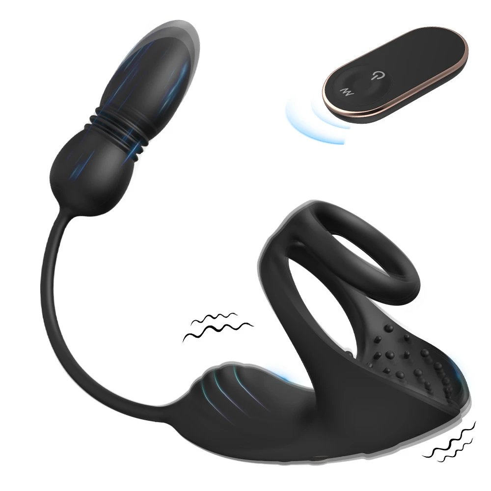 Double Ring Lock Precision Lock Precision Ring Interactive Toy Telescopic Vibrator