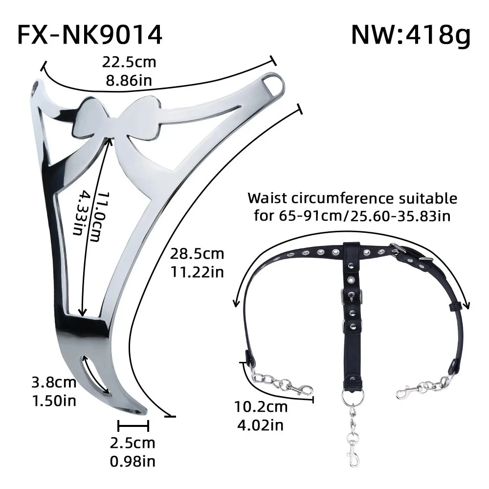 Stainless Steel Heavy Metal Women's Erotic Panties Suitable for Christmas Roleplay SM Bondage Game Props