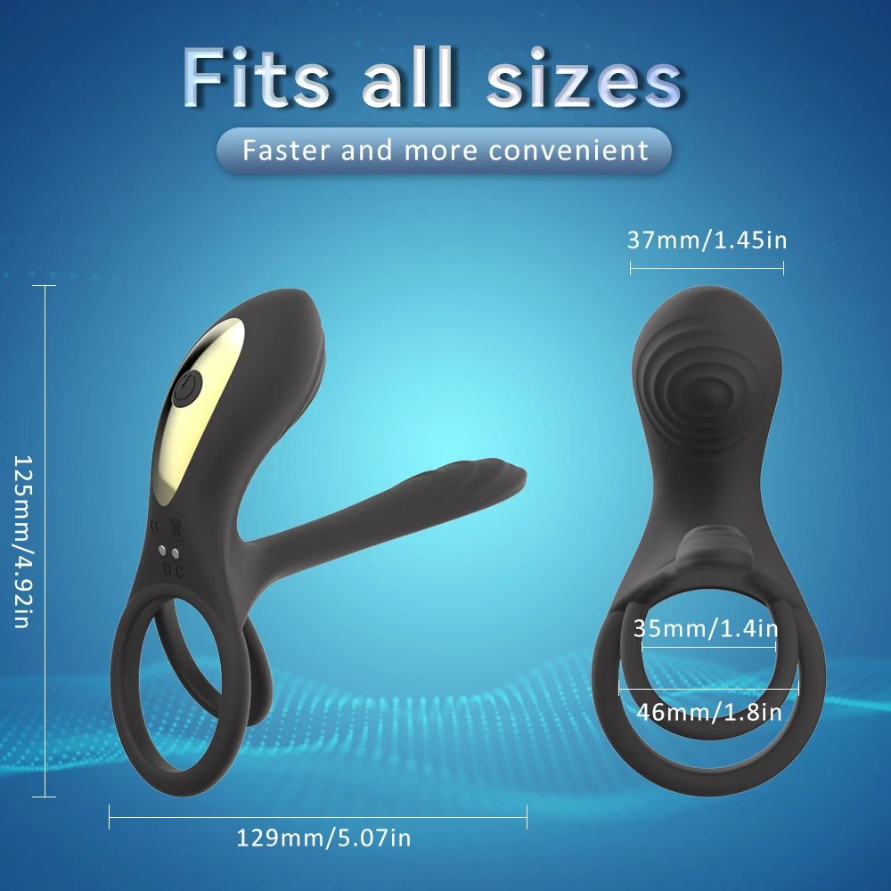 Sex Toys for Couple Vibrator 10 Frequency Remote Control Vibrating Cock Ring Clitoral Stimulator