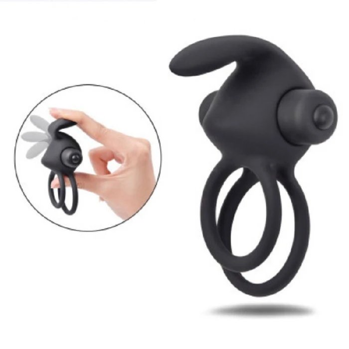 Strong Vibration Silicone Vibrating Cock Ring Sex Toys for Men Soft Penis Ring with Delay Time Features