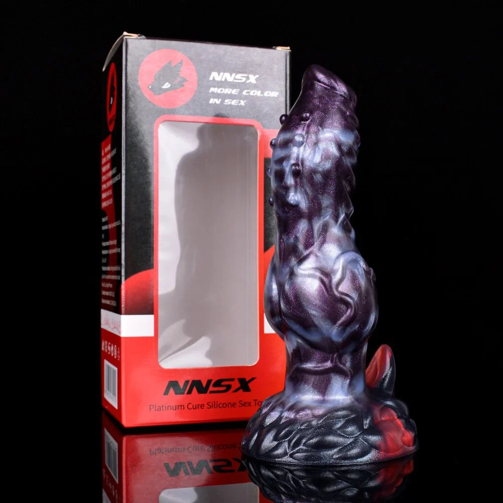 Monster Dildo Two Color Big Knot Dog Dildo Liquid Silicone Hand Free Dildo Anal Plugs Sex Toys for Adult Gay alien Cock