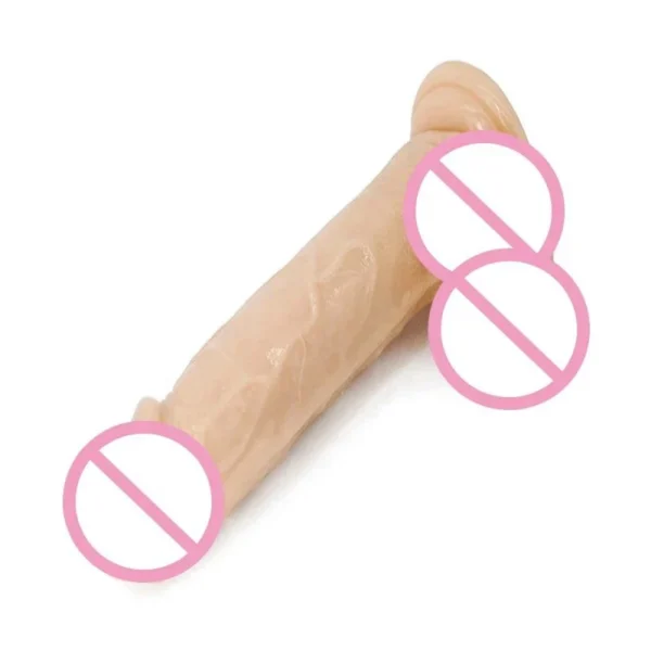 Simulation Suction Cup Dildo Big Glans Penis Rubber Artificial Penis