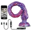 Liquid Silicone Adult Dildo with 1080P HD Video Image Soft Supports Link Mobile APP for Spying Photographing Female Masturbation