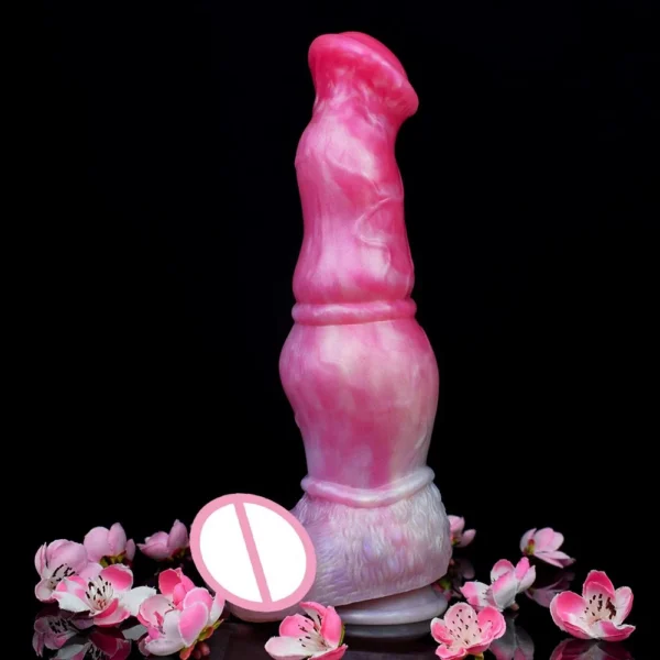 Monster Pink Color Big Horse Dildo With Testicles Artificia Dildo Suction Cup Animal Dildo for Women