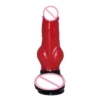 Sex Shop Dog Dildo 8.19 Inch Red and Black Realistic Big Huge Strap on for Women Dildo with Adjustable Belt Pants Lesbian