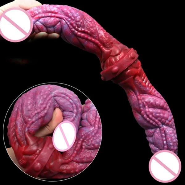 Sex Toy Double Dildo Soft Silicone Flexible Monster Big Double Ended Dildo for Gay Men Lesbian Women