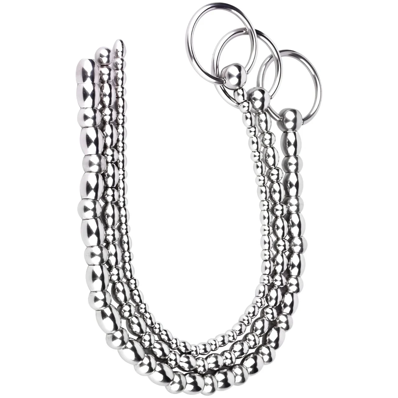 Stainless Steel Prostate Massage Beads Glans Cap Penis Insert Prostate Sex Toy Metal Anus Stimulation Urethral Toy for Men