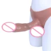 Long Hollow Realistic Dildo Underwear Penis Pants Silicone Pants Strapon Dildo Panties Real Male Dick Sex Toys for Women Men