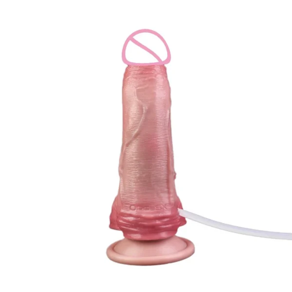 Simulated Suction Cup Water-Jet Penis Made of Liquid Silicone Rubber Designed for Women Can Adhere to the Body