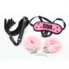 Whips Leather Sex Adult Toy Sexy Eye Mask Handcuffs Kits Plush Sex Bondage Set