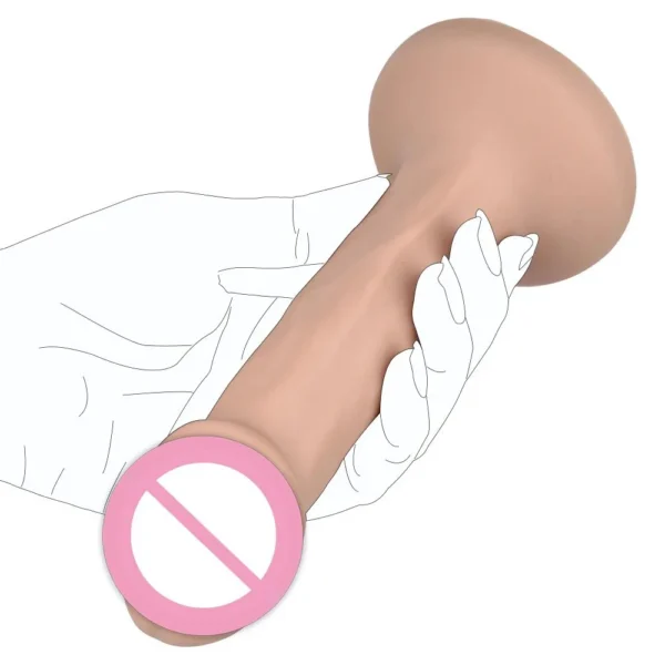 Soft Silicone Cock Penis Realistic Bendable Dildo Metal Keel Fantasy Anal Plug Dildo for Women Vaginal