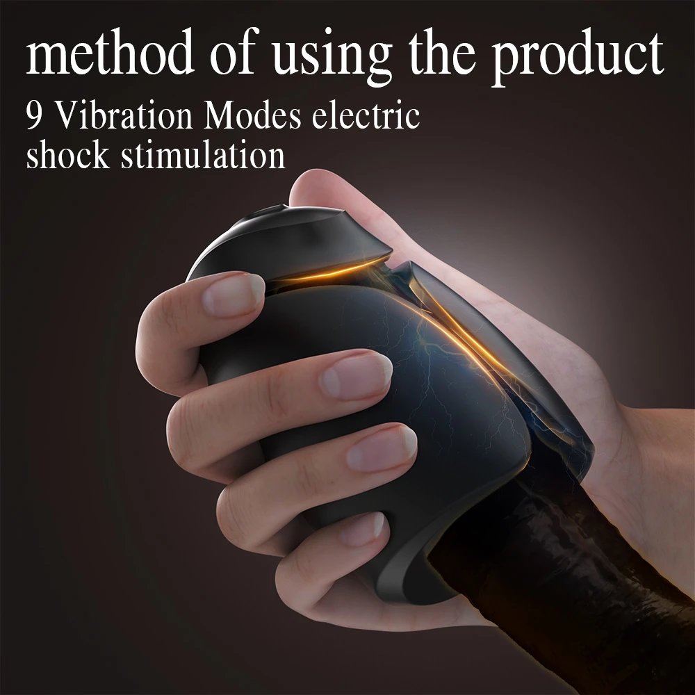 Men's Enhanced Pleasure Sex Toy Trainer Electrostimulation and Vibration Glans Designed