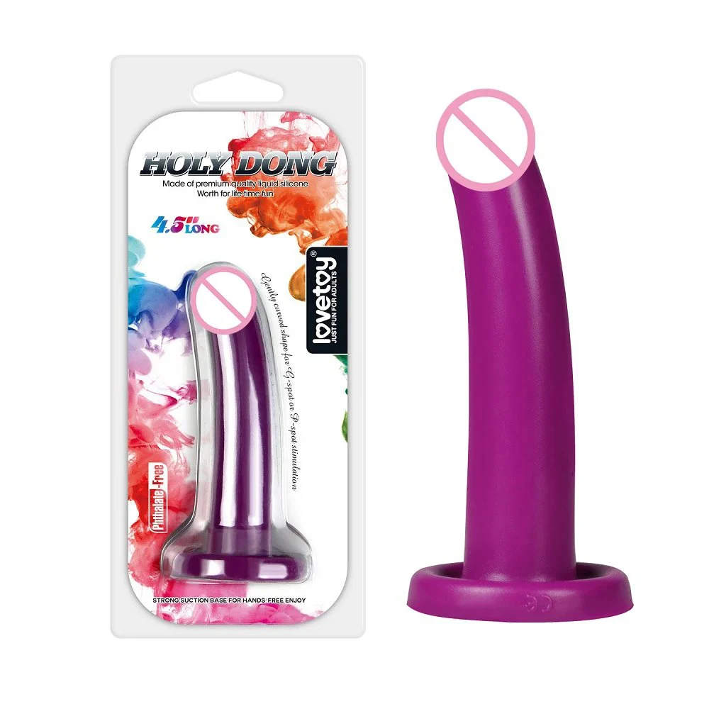 Liquid Silicone Posterior Stimulus G Spot P Spot Stimulation Dildo Strong Suction Cup