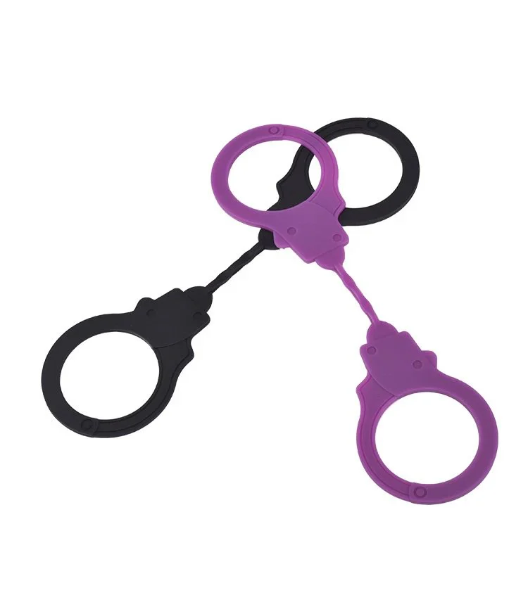 Cosplay Game Toys for Couple Bondage Gear Silicone Rubber Handcuff Sex Toy