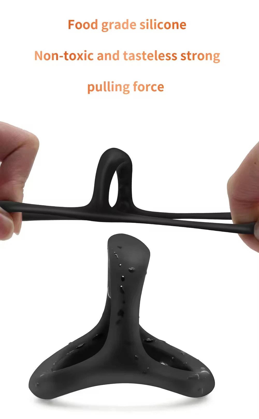 Men's Performance Enhancement Ring Reusable Silicone Loop for Intimate Support Promotes Circulation Duration Delay Ejaculation