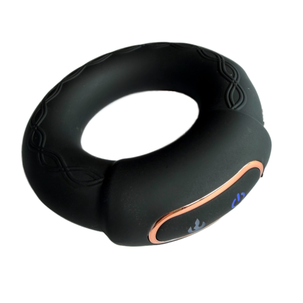 Powerful 10-Frequency Heating Vibrating Cock Ring for Men Adult Delay Time Sex Toys 100% Waterproof Eco-Friendly