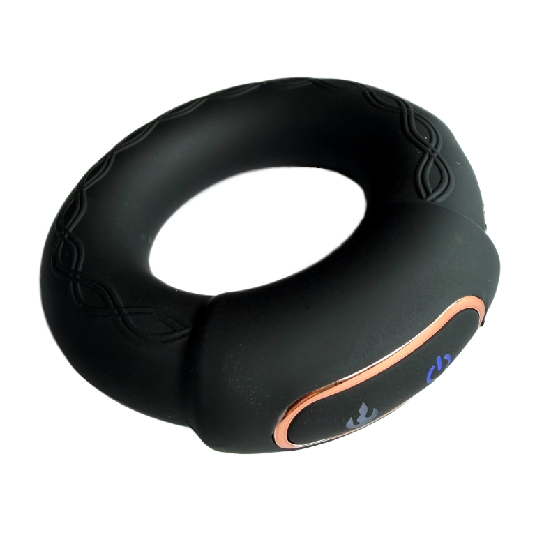 Powerful 10-Frequency Heating Vibrating Cock Ring for Men Adult Delay Time Sex Toys 100% Waterproof Eco-Friendly