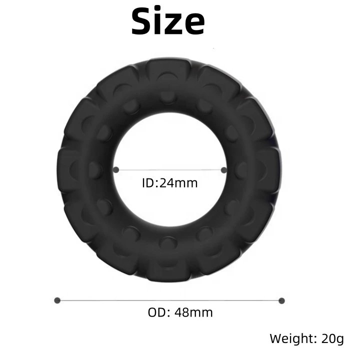 Men's Soft Silicone Tyre Cock Ring Sex Toys Delay Ejaculation Feature