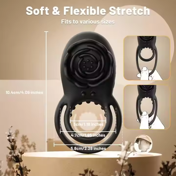 New Adult Sex Product Charging Remote Control Rose Massage Lock Semen Ring Male Female Shared Cock Vibrator Cock Ring Vibrator