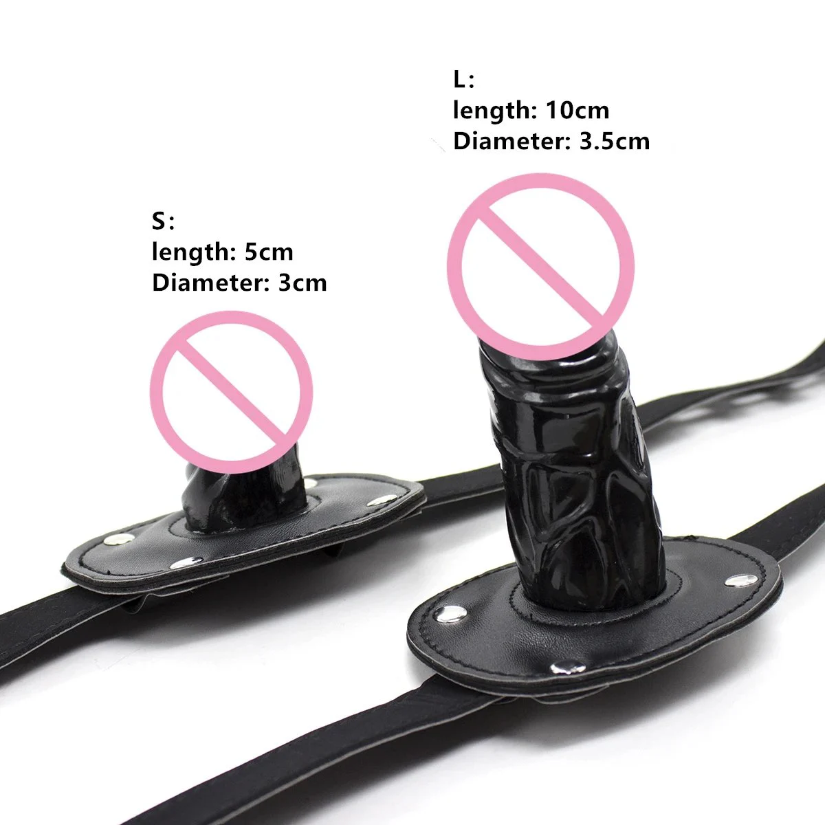 Dildo Mouth Plug Female Masturbation Mouth Plug Black Silicone Dildo Mouth Flail Sex Toys for Women