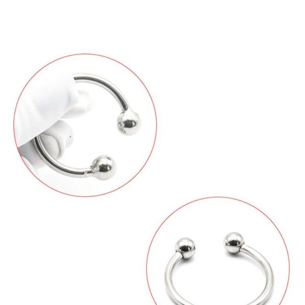 Penis Rings Stainless Steel Open Cuff Ring Glans Ring Erenction Enhancing Sex Toys for Men