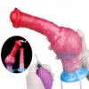 Silicone Inflatable Ejaculation Penis With Suction Cup Fantasy Squirting Horse Anal Plug Women Men Sex Toys